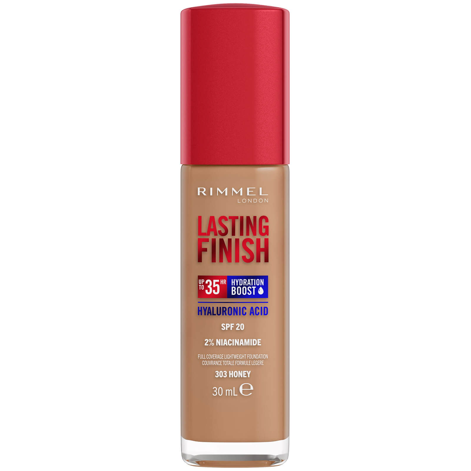 Rimmel Lasting Finish 35Hr Foundation 30ml (Various Shades) - 303 Honey von Rimmel