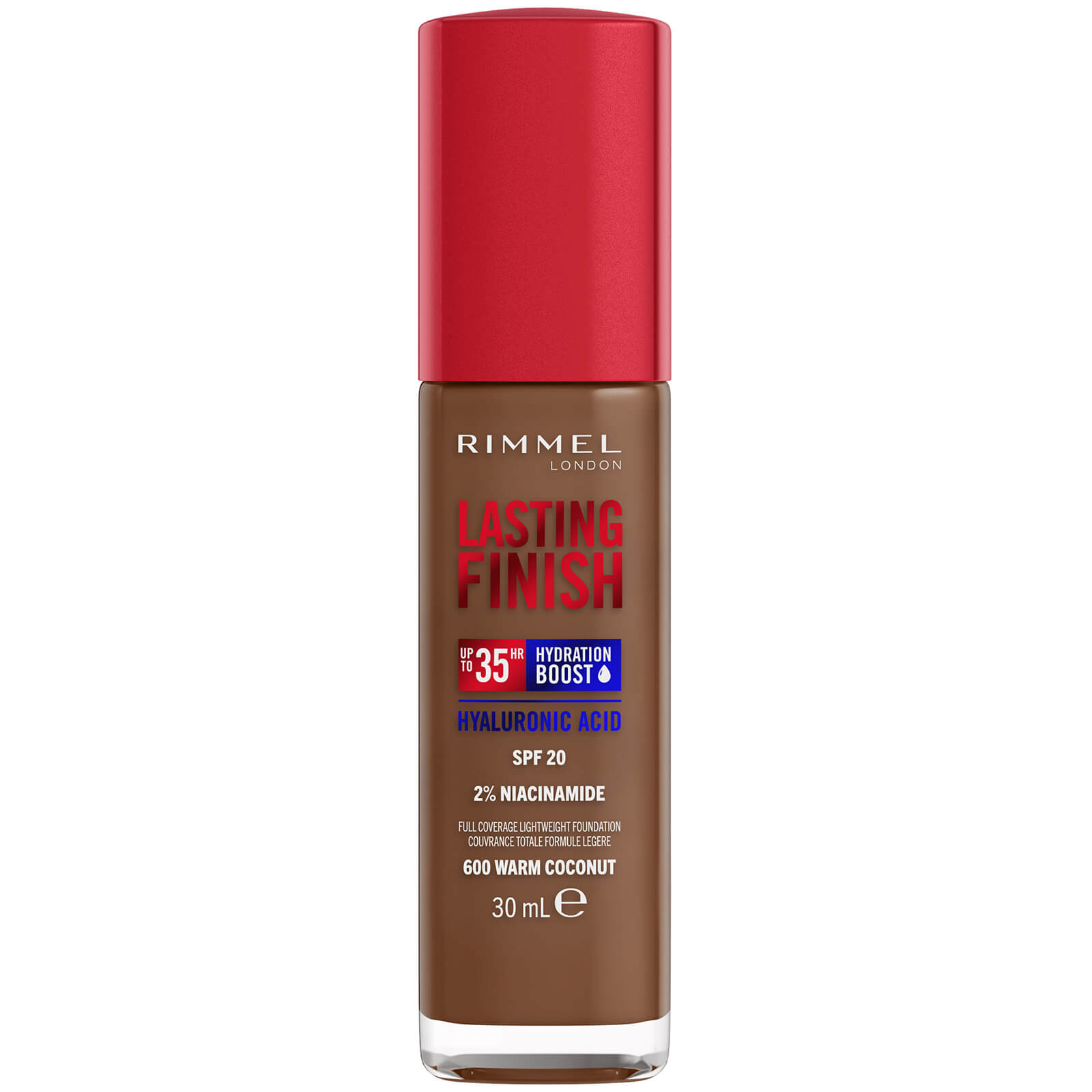 Rimmel Lasting Finish 35Hr Foundation 30ml (Various Shades) - 600 Warm Coconut von Rimmel