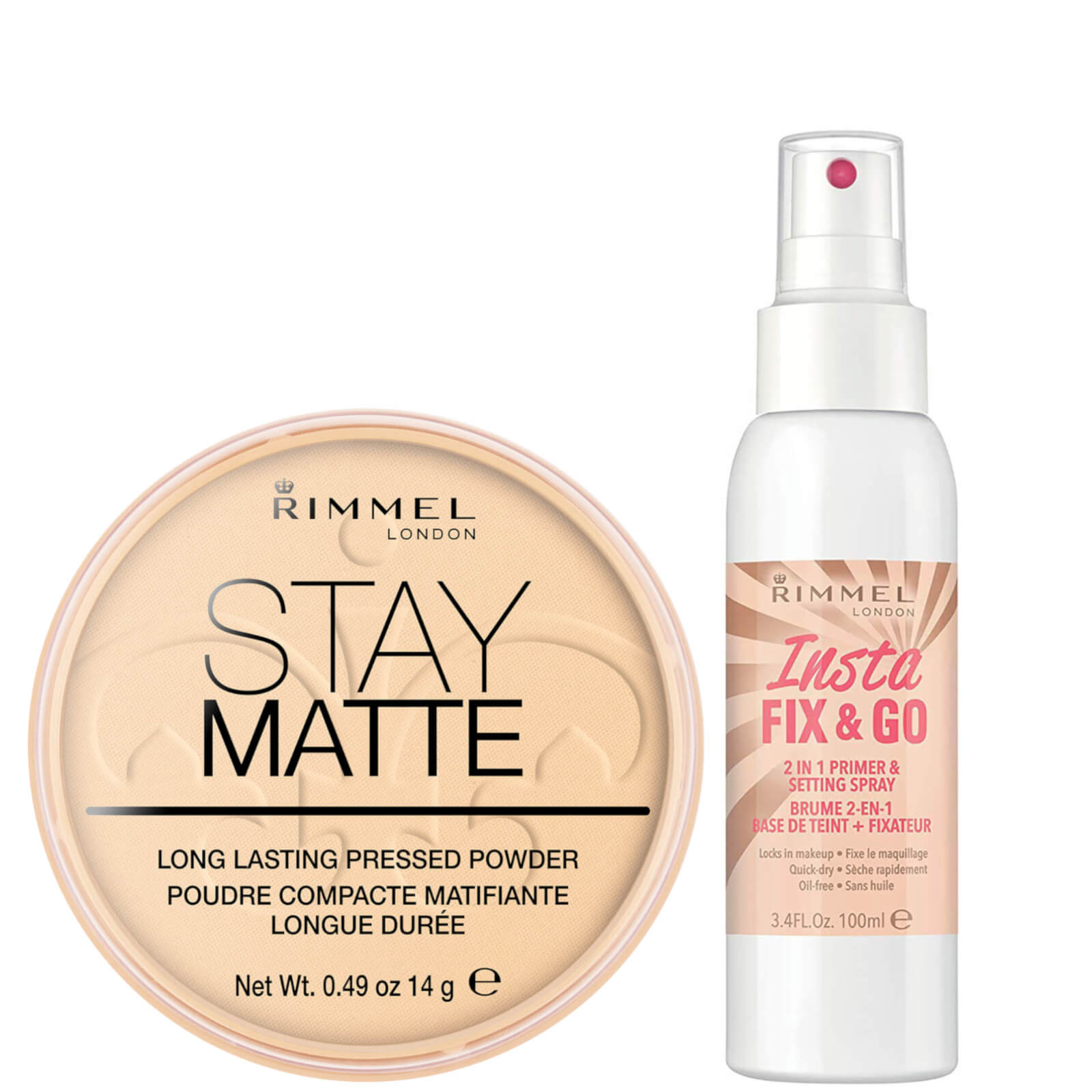 Rimmel Stay Matte Pressed Powder and Setting Spray Bundle von Rimmel