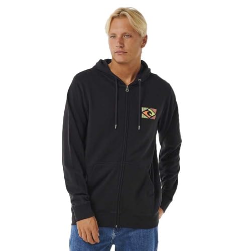 RIP CURL Tradition Thru Full Zip Sweatshirt M, Schwarz , M von Rip Curl