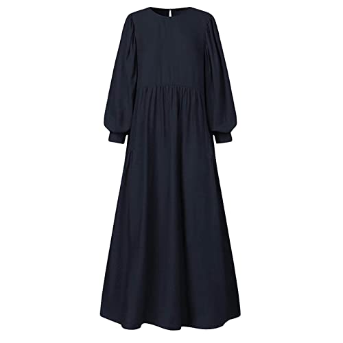 Damen Gebetskleidung Muslimische Kleid Islamische Gebetskleidung Arabisch Robe Ramadan Muslimische Robe Gebet Abaya Kleid Islamischer Naher Osten Dubai Türkei Arabische Kaftan Kleid (M5-Dark Blue, L) von Risaho