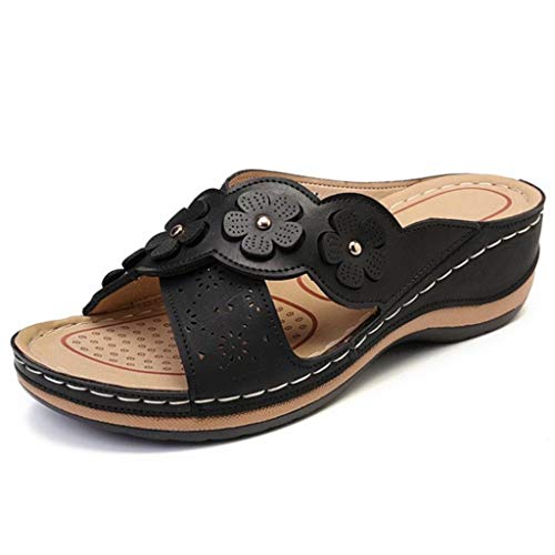 Risaho Damen Sandalen Sommer Wandersandalen Freizeit Plateau rutschfeste Sandaletten Sportsandalen Wanderschuhe für Sport Strand 35-42 EU von Risaho