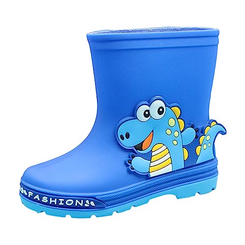 Risaho Gummistiefel Kinder : Unisex Halbschaft Extra Weit Gummistiefel Rain Boots Halbhoch Gefüttert Gummistiefel Kinder Regenstiefel Leicht Kinder Gummistiefel (A4-Blue, 31 Little Child) von Risaho