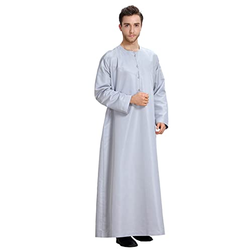 Risaho Kaftan Herren Muslimische Robe Islamische Maxikleid arabische Robe Islamische Robe Langarm Jalabiya Herren Arabische Kleidung für Mann Geschenk Herren Muslim Kleidung von Risaho