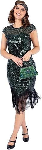 Ro Rox 1920er Abendklied Cocktailkleid Kleid Ballkleider Flapper Damen Anna Great Gatsby Party Vintage Retro, Grün, XS von Ro Rox