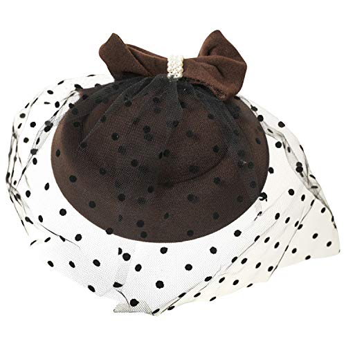 Ro Rox Grace Perlen Vintage Retro 40er 50er Jahre Fascinator Hochzeit Party Hut (Braun) von Ro Rox