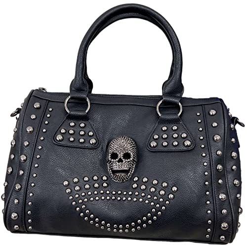 Ro Rox Rogue Große Gotisch Kunstleder Reisetasche mit Totenkopf und Nieten von Ro Rox