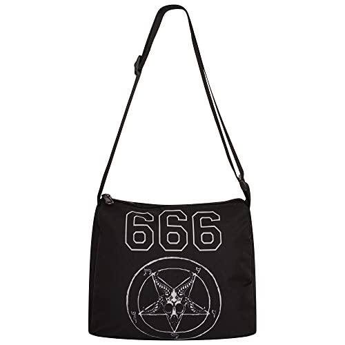 Ro Rox kleine Handtasche Make-up süße Geldbörse Okkulte Hexe Katze Sphynx Einhorn Baphomet, Schwarz, Einheitsgröße von Ro Rox