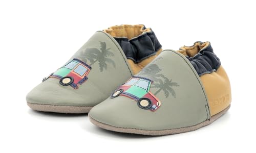 Robeez Jungen Rainbow Car Hausschuh, Khaki, Gelb, 19/20 EU von Robeez