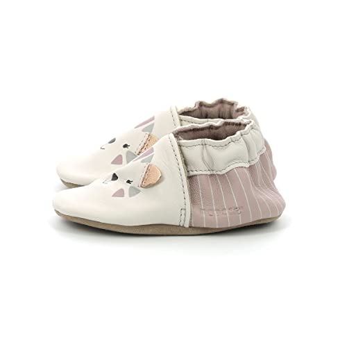 Robeez Unisex Baby Charming Cats Krippenschuh, Hellbeige, Rosa, 18 EU von Robeez