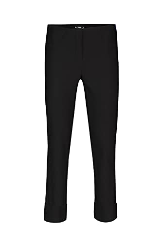 Robell Style BELLA09-7/8 Stoffhose Damen high Waist - Damenhose Power Stretch - Bengaline Stoff Hose mit Aufschlag und Gesäßtaschen - Bitte eine Größe Kleiner bestellen von Robell