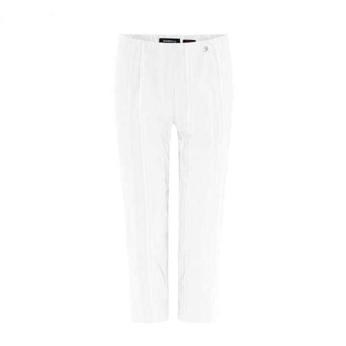 Robell Style MARIE07 – Leichte 3/4 Capri Damenhose mit Strukturstreifen, Gerade geschnittenes Bein mit Schlitz Farbe Weiss Größe 48 Robell Style MARIE07 – Leichte 3/4 Capri Damenhose mit Strukturstreifen, Gerade geschnittenes Bein mit Schlitz Farbe Weiss Größe 48 von Robell