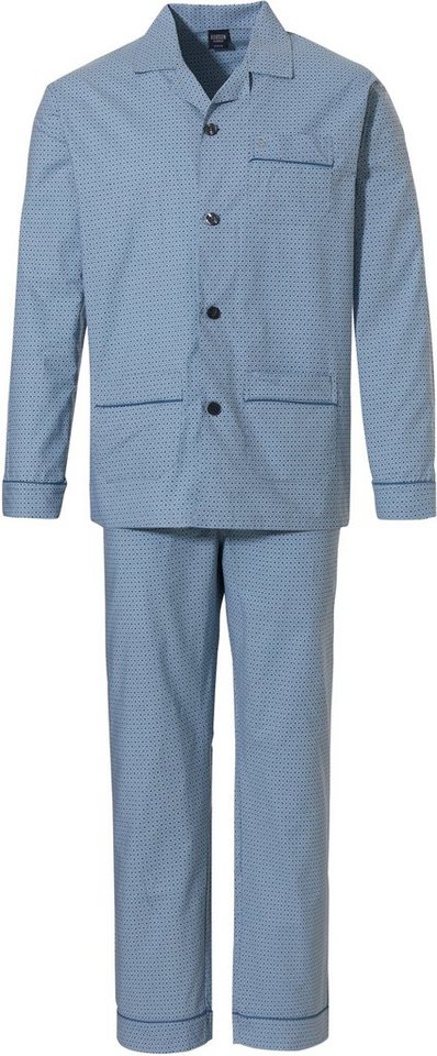 Robson Pyjama Herren Schlafanzug geknöpft (2 tlg) Auch in großen Größen Baumwolle von Robson