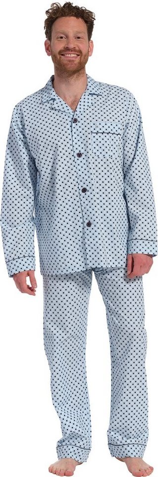 Robson Schlafanzug Herren Pyjama lang (2 tlg) Baumwolle von Robson