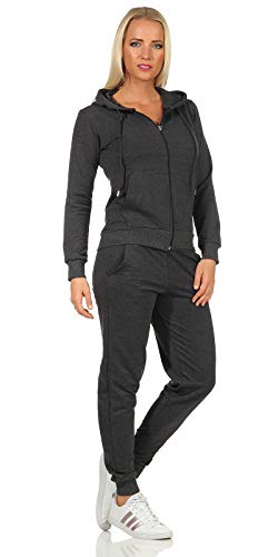 Rock Creek Damen Jogginganzug Freizeitanzug Sportanzug Frauen Trainingsanzug Sweatshirt Pulli Basic Hose Fitnessanzug Kapuzenjacke D-459 Schwarz XL von Rock Creek