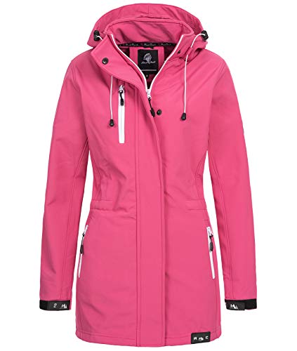 Rock Creek Damen Softshell Jacke Mantel Outdoor-Mantel Damenmantel Softshellmantel Winterjacke Wasserabweisend Kapuze Übergang D-423 Rosa S von Rock Creek