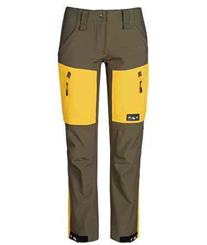 Rock Creek Damen Softshellhose Outdoor Hosen Wanderhose Sporthose Regenhose Damenhosen Outdoorhose Wasserdicht Taschen Softshell Hosen D-424 Dunkelgrün XL von Rock Creek