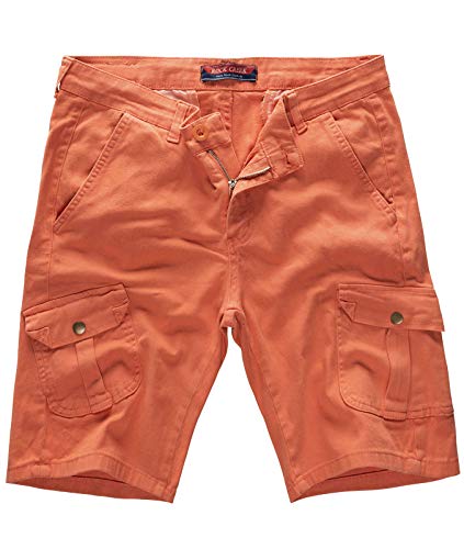 Rock Creek Herren Cargo Shorts Chinoshorts Kurze Hose Short Cargoshorts Sommer Kurzehose Sommerhose Bermudas Stretch Short RC-2203 Coral W31 von Rock Creek