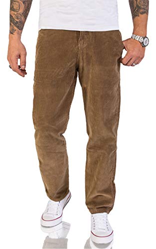 Rock Creek Herren Cord Hose Regular Fit Chino Hose Klassische Hosen Herrenhose Straight Cut Chinos Herren Cordhosen RC-2156 Dunkelbeige W30 L30 von Rock Creek