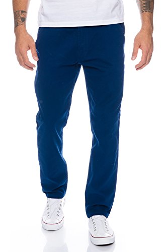 Rock Creek Herren Designer Chino Hose Regular Slim Chinohose RC-390 Blau W30 L32 von Rock Creek