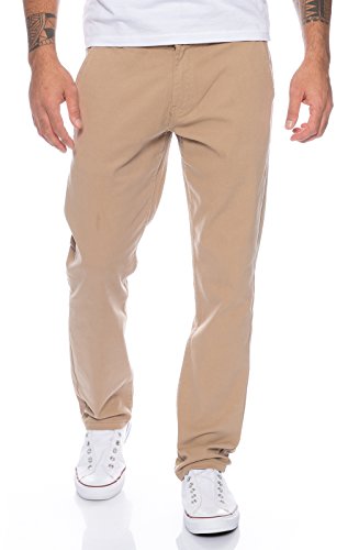 Rock Creek Herren Designer Chino Hose Regular Slim Chinohose RC-390 Dunkelbeige W30 L30 von Rock Creek