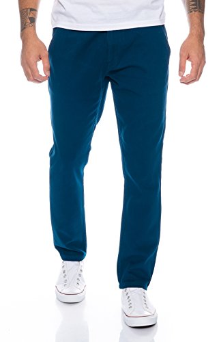 Rock Creek Herren Designer Chino Hose Regular Slim Chinohose RC-390 Petrolblau W29 L30 von Rock Creek