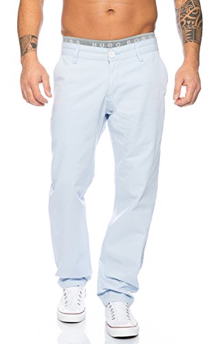 Rock Creek Herren Designer Chino Stoff Hose Chinohose Regular Fit Herrenhose W29-W40 RC-2083 [RC-2083 - Babyblau - W29 L30] von Rock Creek