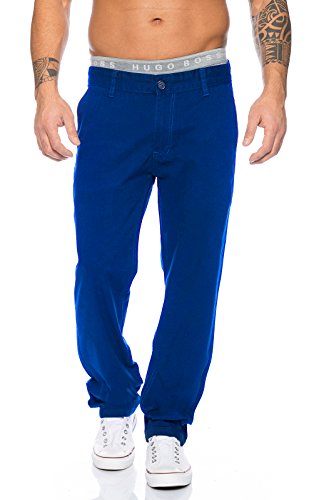 Rock Creek Herren Designer Chino Stoff Hose Chinohose Regular Fit Herrenhose W29-W40 RC-2083 [RC-2083 - Royalblau - W29 L32] von Rock Creek