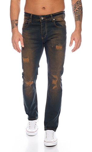 Rock Creek Herren Jeans Dirty Wash RC-329 [W29 L30] von Rock Creek