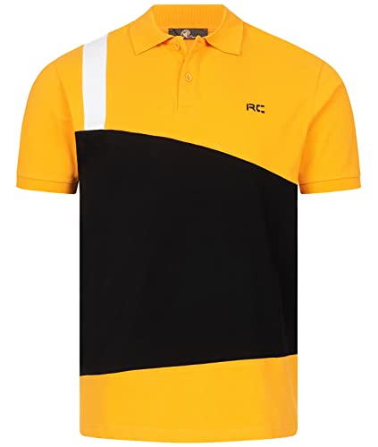 Rock Creek Herren Polo T-Shirts Basic Shirt Kurzarm Poloshirt Polohemd Slim Fit Sommer Shirts Männer T Shirt Top Polokragen H-307 Maisgelb 3XL von Rock Creek