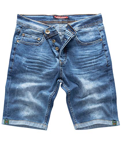 Rock Creek Herren Shorts Jeansshorts Denim Short Kurze Hose Herrenshorts Jeans Sommer Hose Stretch Bermuda Hose Blau RC-2201 Darkblue W30 von Rock Creek