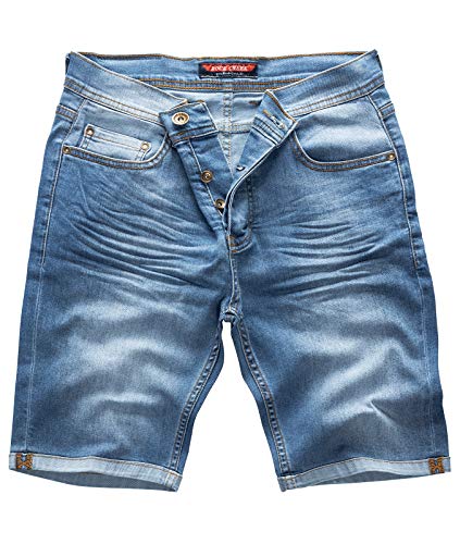 Rock Creek Herren Shorts Jeansshorts Denim Short Kurze Hose Herrenshorts Jeans Sommer Hose Stretch Bermuda Hose Blau RC-2211 Longliveblue W34 von Rock Creek