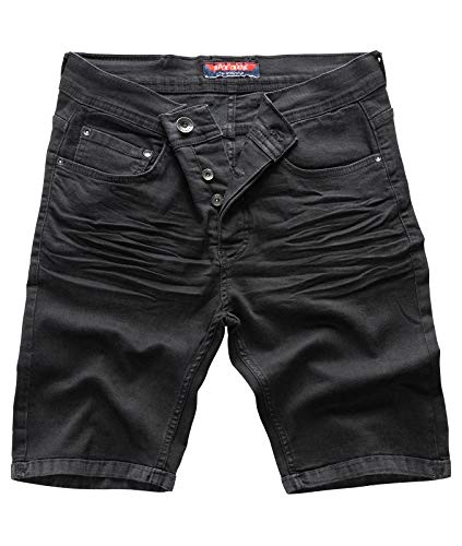 Rock Creek Herren Shorts Jeansshorts Denim Short Kurze Hose Herrenshorts Jeans Sommer Hose Stretch Bermuda Hose Schwarz RC-2202 Nightblack W40 von Rock Creek