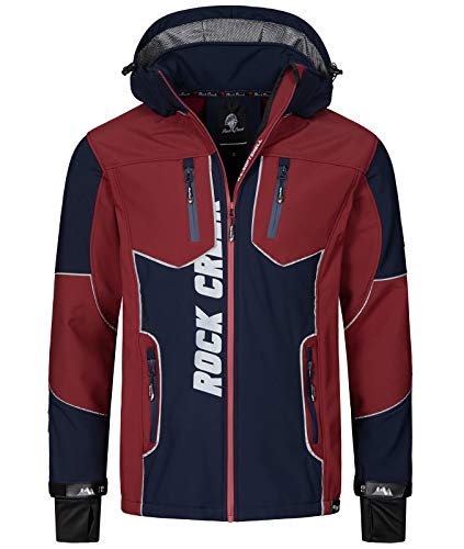 Rock Creek Herren Softshell Jacke Outdoor Jacke Windbreaker Übergangsjacke Anorak Kapuze Regenjacke Winterjacke Herrenjacke Jacket H-237 Navy M von Rock Creek