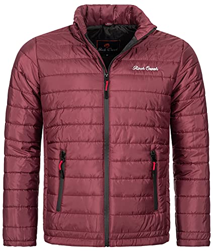 Rock Creek Herren Steppjacke Übergangsjacke Leicht Herrenjacke Männer Jacken Stepp Jacken ohne Kapuze Daunenjacke Thremojacke H-276 Weinrot 3XL von Rock Creek