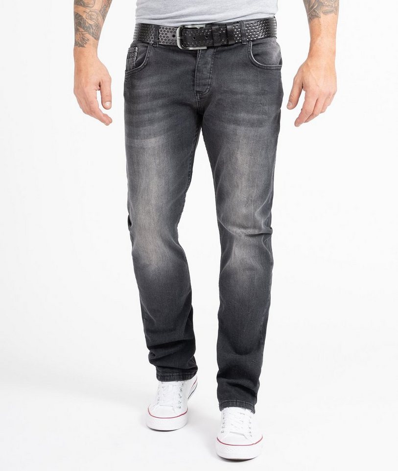 Rock Creek Straight-Jeans Herren Jeans Regular Fit Dunkelgrau RC-2158 von Rock Creek