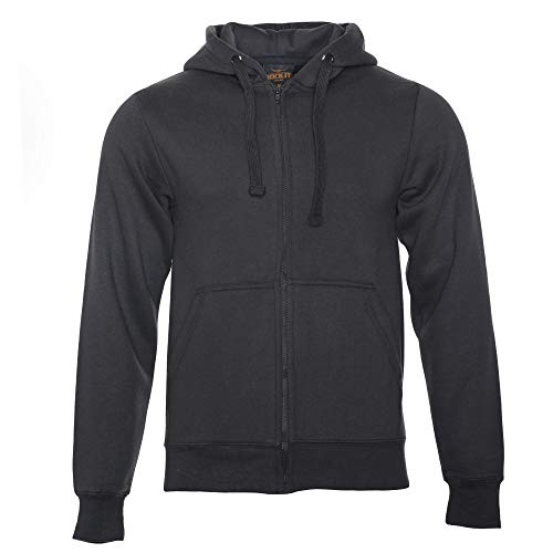 ROCK-IT Apparel® Herren Kapuzenjacke Zipper Hoodie Kapuzen Sweater Jacke Workerhoodie Pullover Hoody Größen XS-5XL - Farbe Schwarz 5X-Large von ROCK-IT Apparel