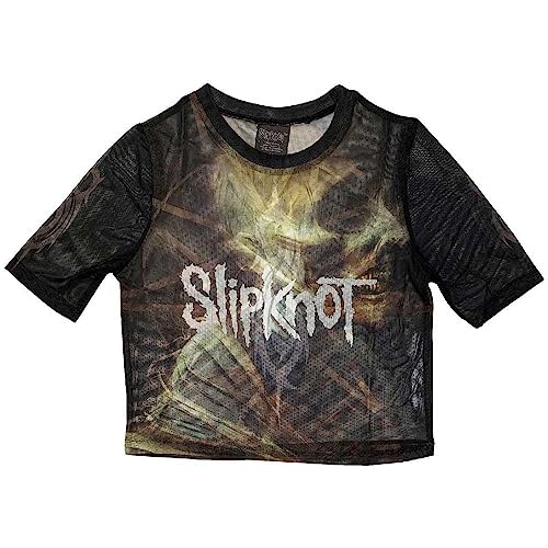 Slipknot Mesh Crop Top T Shirt The End So Far Profile offiziell Damen Schwarz S von Rock Off officially licensed products