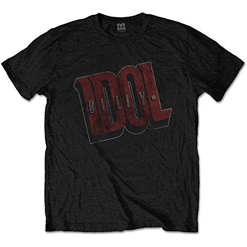 Billy Idol Vintage Logo offiziell Männer T-Shirt Herren (Large) von Rock Off