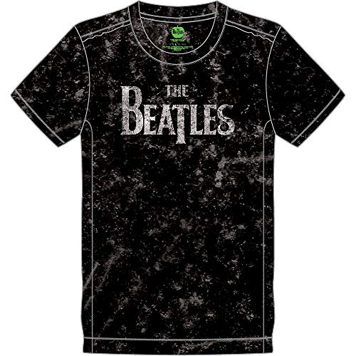 Black Snow Wash The Beatles Drop T Logo offiziell Männer T-Shirt Herren (X-Large) von Rock Off