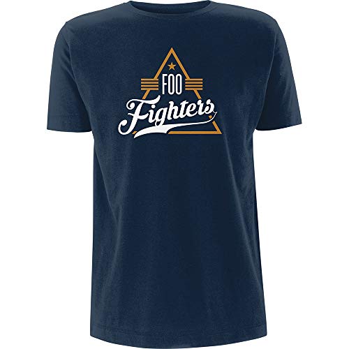 Blue FOO Fighters Triangle offiziell Männer T-Shirt Herren (Large) von Rock Off