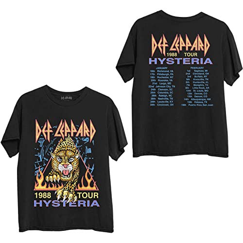 Def Leppard Hysteria '88 offiziell Männer T-Shirt Herren (Medium) von Rock Off