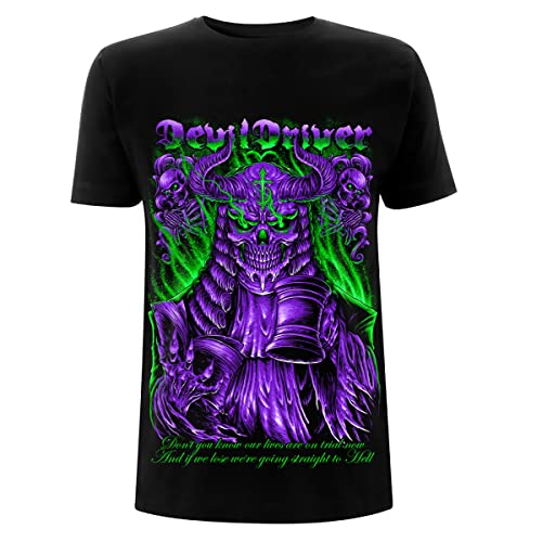 Devildriver Neon Judge Black offiziell Männer T-Shirt Herren (XX-Large) von Rock Off