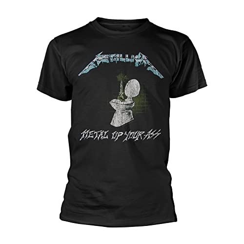 Metallica Metal Up Your Ass Black offiziell Männer T-Shirt Herren (Medium) von Rock Off