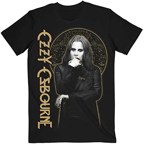 Ozzy Osbourne Patient No. 9 Gold Graphic offiziell Männer T-Shirt Herren (Medium) von Rock Off