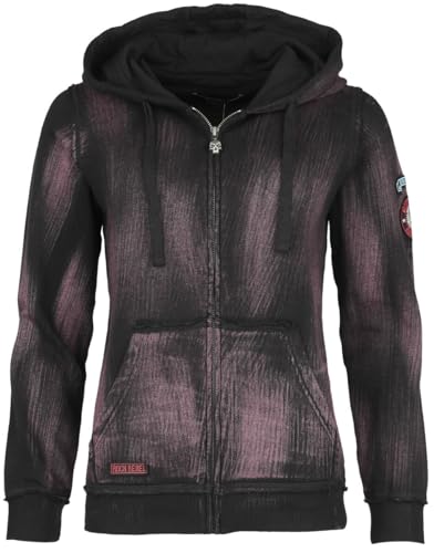 Rock Rebel by EMP Damen schwarze Kapuzenjacke im Used-Look M von Rock Rebel by EMP