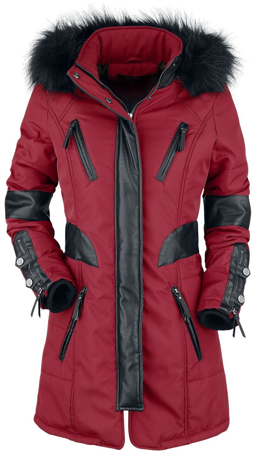 Rock Rebel by EMP So Damn Obvious Winterjacke rot in L von Rock Rebel by EMP