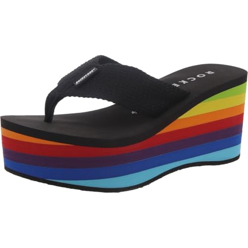 Rocket Dog Damen Crush Sandale mit Absatz, Regenbogenschwarz, 40 EU Rocket Dog Damen Crush Sandale mit Absatz, Regenbogenschwarz, 40 EU von Rocket Dog
