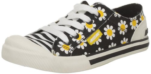 Rocket Dog Damen Jazzin Sneaker, Schwarz mit Gänseblümchen, 37.5 EU Rocket Dog Damen Jazzin Sneaker, Schwarz mit Gänseblümchen, 37.5 EU von Rocket Dog
