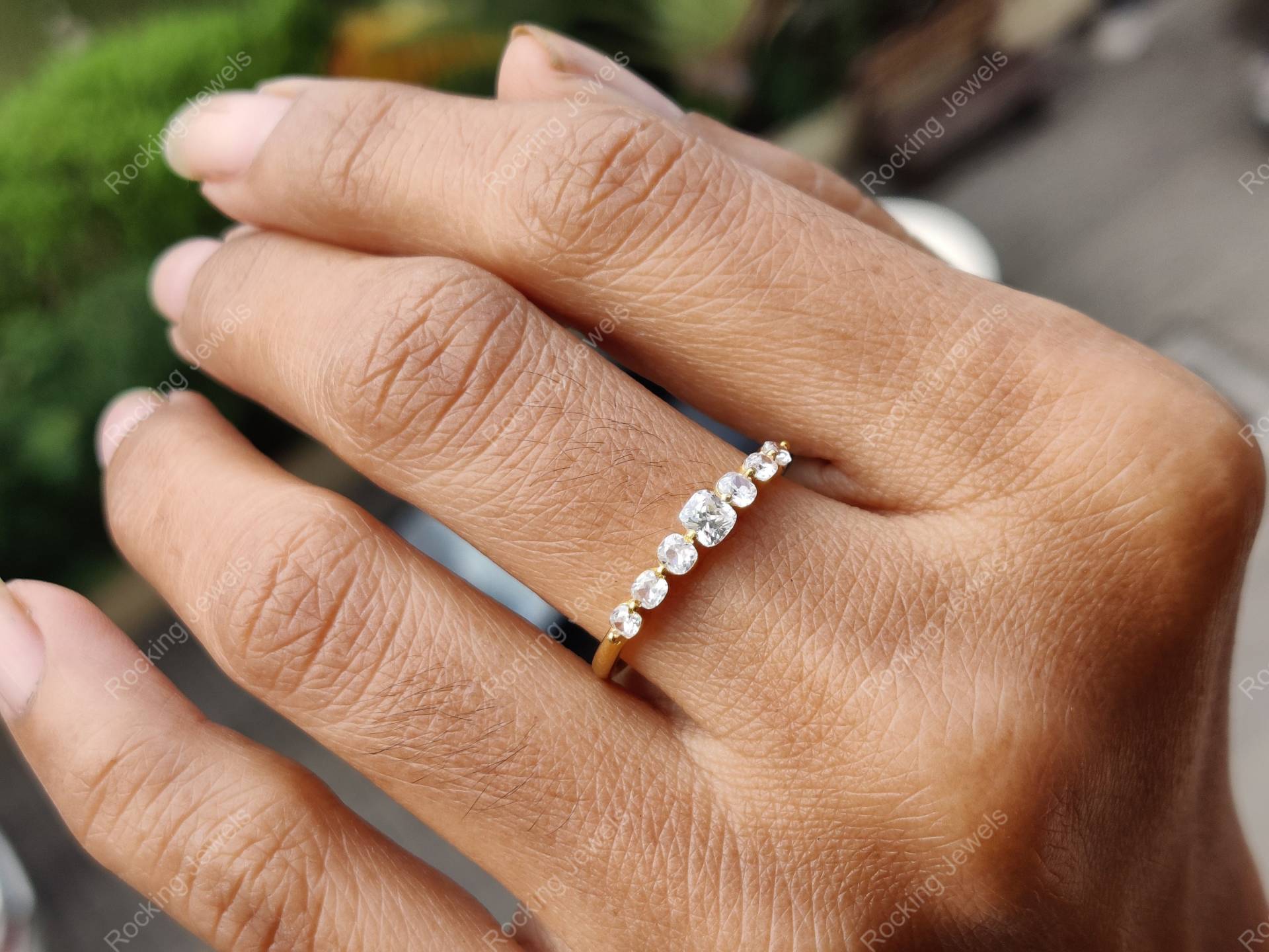 Vintage Eheringe Frauen, Stapelringe Für Silber Kissen Jubiläumsband, Unikat Diamant Band, Versprechen Ring von RockingJewels